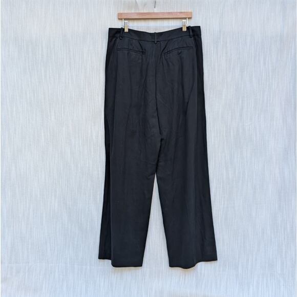 NWT Madewell Black Tall Slouchy Straight Pants in Drapey Twill, Size 12 - Picture 2 of 10
